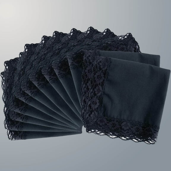 Ladies Handkerchiefs with Lace Pure Cotton