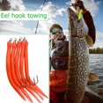 thumbnail image 3 of Cebo anzuelo pesca bacalao señuelo suave biónico con hilo pluma (10/0) ​​rojo 5 uds JShteea Para Estrenar, 3 of 8
