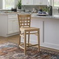 thumbnail image 3 of Linon Neville 24" Natural Indoor Wood Counter Stools, Set of 2, 3 of 14