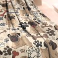 thumbnail image 3 of Pug and Footprint Blanket,Comfortable Soft Flannel Throw Blanket,All Season,Warm Lightweight Blankets for Sofa Bed Couch Living Room Chair,40"x50"(100x130cm), 3 of 4