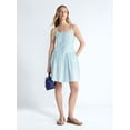 thumbnail image 3 of Free Assembly Women's Sleeveless Smocked Cotton Mini Dress, Sizes XS-XXL, 3 of 6