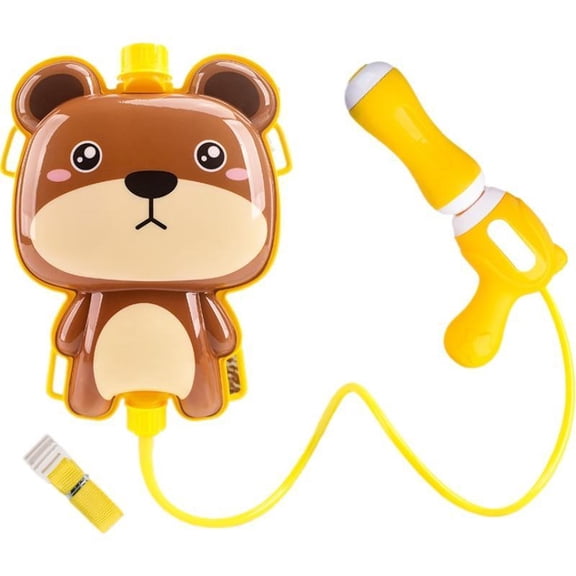 Ywalxskk Kids Water Backpack Gun with 1000ml Large Capacity - Cute Cartoon Animal Water Blaster Toy (Panda/Frog/Pig/Husky) for Outdoor Summer Play & Parent-Child Activities (Size 8.66 Inch)