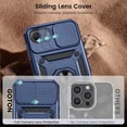 thumbnail image 5 of KOMI Compatible for iPhone 16e Case with Screen Protector - Slide Camera Cover Protective Phone Case with Ring Stand, Heavy Duty Shockproof Rugged Bumper for iPhone 16e Accessories, 5 of 5