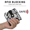 thumbnail image 4 of Small Wallet For Women Bifold Leather Pocket Coin Credit Card Holder With RFID Blocking Black White Color Skulls, 4 of 6