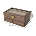 thumbnail image 2 of 24 Slot Leather Watch Box Case Organizer Glass Display Jewelry Storage with Drawer, 2 of 16