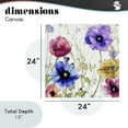 thumbnail image 2 of Modern Spring Garden Flowers Canvas Wall Art, design by Sasha, 2 of 7