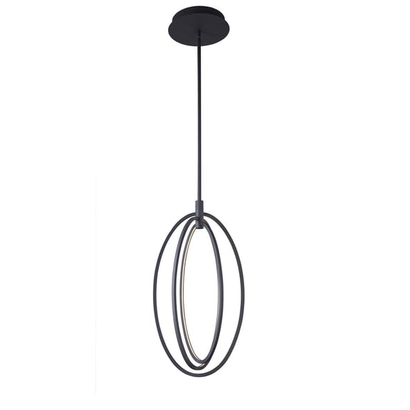 VONN Radium 15" ETL Certified Integrated LED Aluminum Rotating Pendant in Black