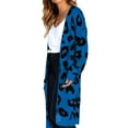 thumbnail image 5 of Oversized Women's Leopard Print Cardigan with Front Opening, 5 of 9