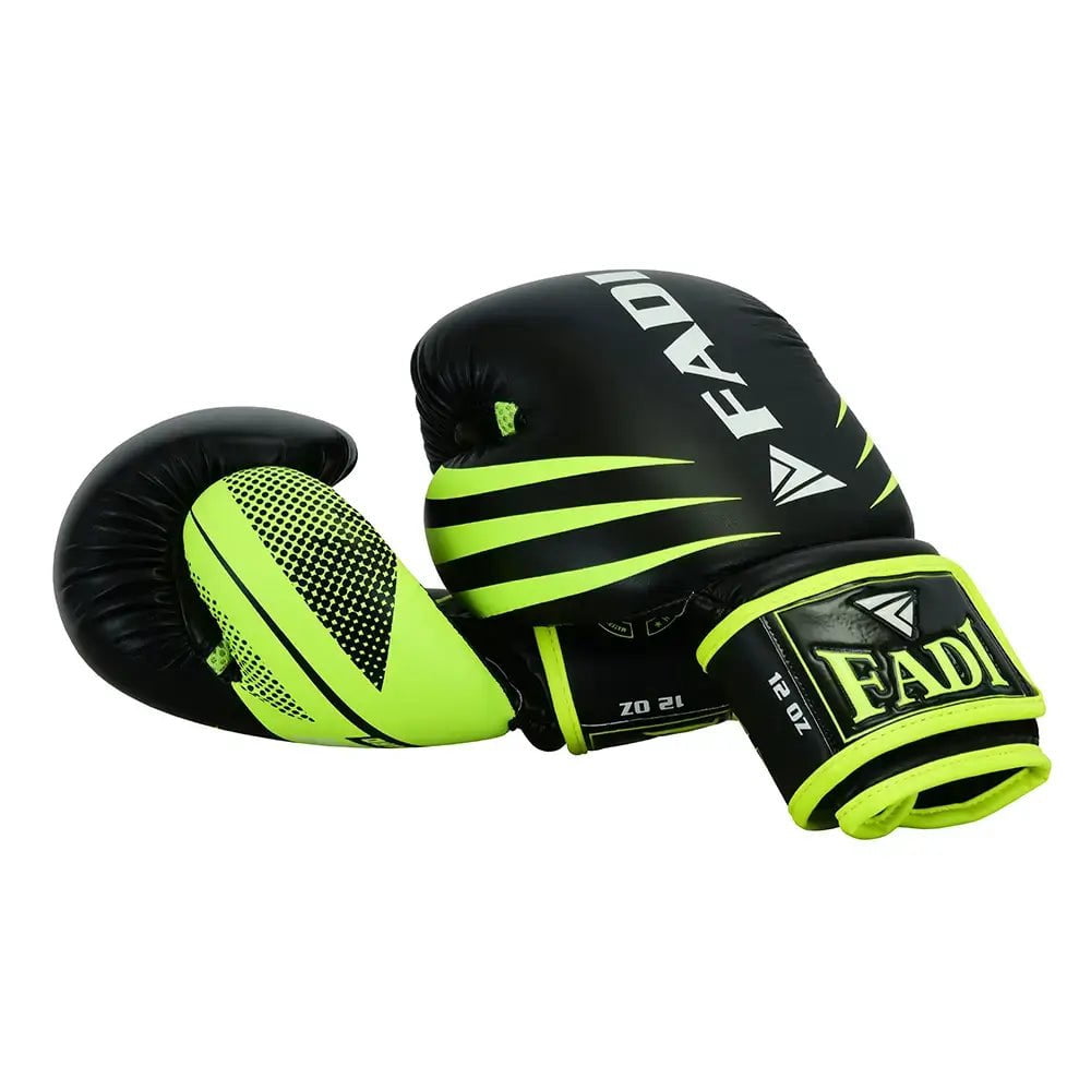 Faux Leather Boxing Gloves by Fadi Sports Train Hard Series - Unisex Adult  - 14 Oz