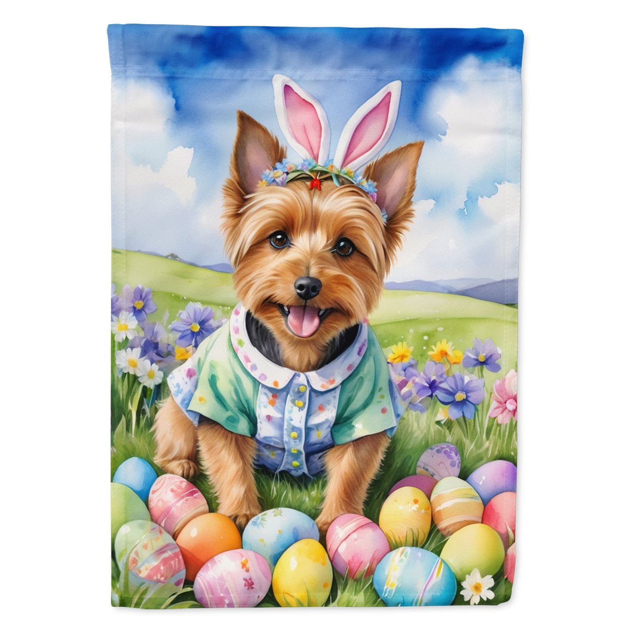 Dalmatian Easter Egg Hunt Garden Flag