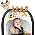 thumbnail image 1 of Asiento de coche en espiral para bebés, jirafa de peluche, de 0 a 6 meses, con sonajeros, 1 of 9