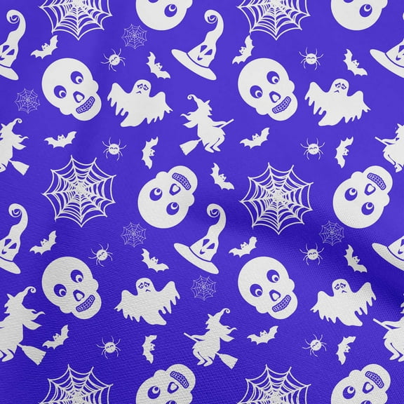 oneOone Rayon Lapis Blue Fabric Halloween Dress Material Fabric Print Fabric By The Yard 56 Inch Wide