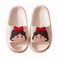 thumbnail image 3 of kpoplk Kids Solid Color Slippers Unisex Child Boys Girls Slide Sandals for Kids Flip Flops Comfy Shower Slippers Beach Garden Shoes(White,7), 3 of 7