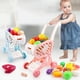 thumbnail image 4 of GAXIRE 1 juego de carrito de compras para niños, juguete de comida, carrito de comestibles para niños pequeños, juguete de frutas, 4 of 5