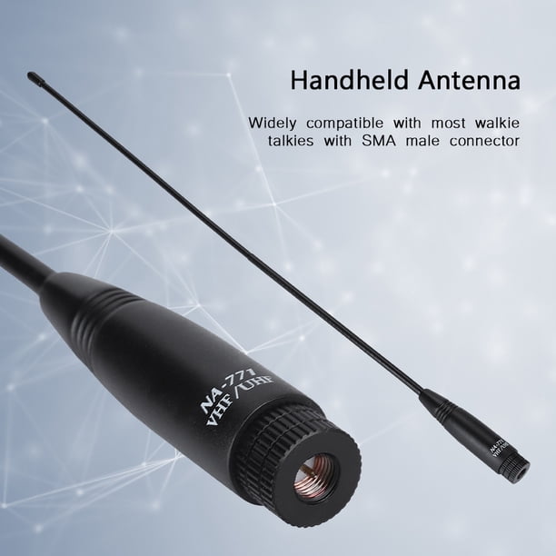 Antena De Mano Con Conector Macho SMA De 38 Cm, Frecuencia U/V De 144/430 MHz En Espiral Flexible De Doble Banda, Para La Mayoría De Los Walkie Talkies Con Conector Macho SMA