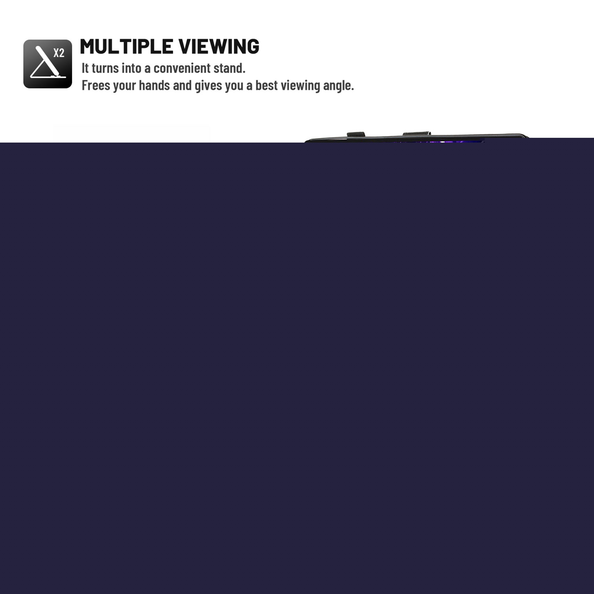 thumbnail image 3 of Dteck Lenovo Tab M10 HD 2nd Gen Case 10.1 Inch 2020 (Model: TB-X306F TB-X306X), Glitter PU Leather Stand Folio Case Auto Wake Sleep Cover w/ Stylus Holder for Lenovo Tab M10 HD 10.1",Gold, 3 of 4