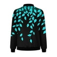 thumbnail image 5 of Ruimatai Women's Printed Long Sleeve Jacket Casual Loose Fit Zippered Outerwear Top with Pockets Comfortable Polyester Fashion Coat, 5 of 6