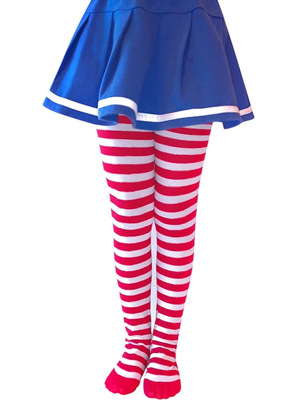KidPika Girl Halloween Cosplay Stockings Children Rainbow Striped