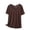 Coffee, variant on Solid Color Crew Neck Short Sleeve Base Tee Thin Lightweight Fabric Cutting Daily Indoor Loungewear Pajama Top