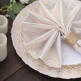 Efavormart 5 Pack Beige Shimmer Sequin Dots Polyester Dinner Napkins ...