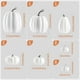 thumbnail image 3 of Juego de 12 calabazas artificiales vívidas para decoración de fiestas. Blanco, 3 of 9