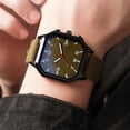 thumbnail image 5 of M Buder Men's Quartz Movement Leather Strap Stylish Retro Wristwatch for Daily Sports, Brown (10.04 inches / 25.5 cm), 5 of 9
