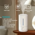 thumbnail image 6 of Homedics, Cool Mist Ultrasonic, Easy Top Fill Humidifier with up to 44 Hour Run Time, UHE-CMTF20, White, 6 of 11
