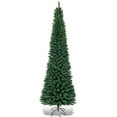 thumbnail image 1 of Costway 7Ft PVC Artificial Pencil Christmas Tree Slim w/ Stand Home Decor Green, 1 of 10