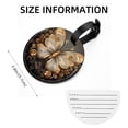 thumbnail image 5 of Butterfly Fission Diagram Set of 2pcs PU Leather Round Suitcase Tags with Privacy Cover and Name ID Tag - Ideal for Travel Luggage, Handbags, Backpacks, School Bags, 5 of 6
