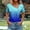 Blue2, variant on Women'S Shirts Short Sleeve V Neck Pullover Sweatshirts Gradient Womens Trendy Tops Tees & Blouses Print Tshirts Gifts Tee Tops M