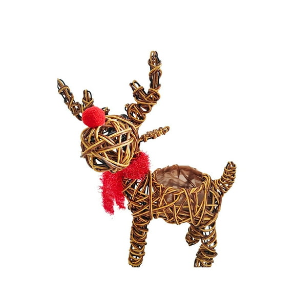 Craft Natural Angel Vine Reindeer - Christmas Wire Deer Statue, Christmas Decorations for Table, Garden