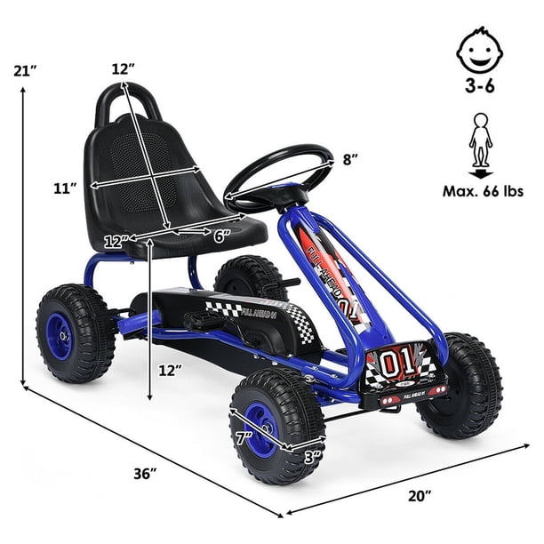 Gymax Kids Pedal Go Kart for Childcare Activities - Walmart