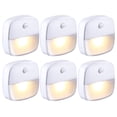 thumbnail image 1 of 6PCS Sensor de movimiento LED Luz de noche Decoración Armario Lámpara de gabinete Luz con pilas para cocina, 1 of 8
