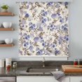 thumbnail image 5 of Vintage Purple Flower Sheer Curtains 54 Inches Long, Farmhouse Botanical Floral Retro Light Filering Curtains, Breathable Simi Curtain Privacy Drapes for Kitchen Bathroom Small Window Treatment, 5 of 9