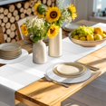 thumbnail image 4 of Grey Stripe Round 13 Inch Placemats Set of 6, Modern Abstract Monochrome Geometric HeatResistant Non Slip Place Mats for Dining Table, Wipeable Braided Kitchen Table Mats for Housewarming, 4 of 9