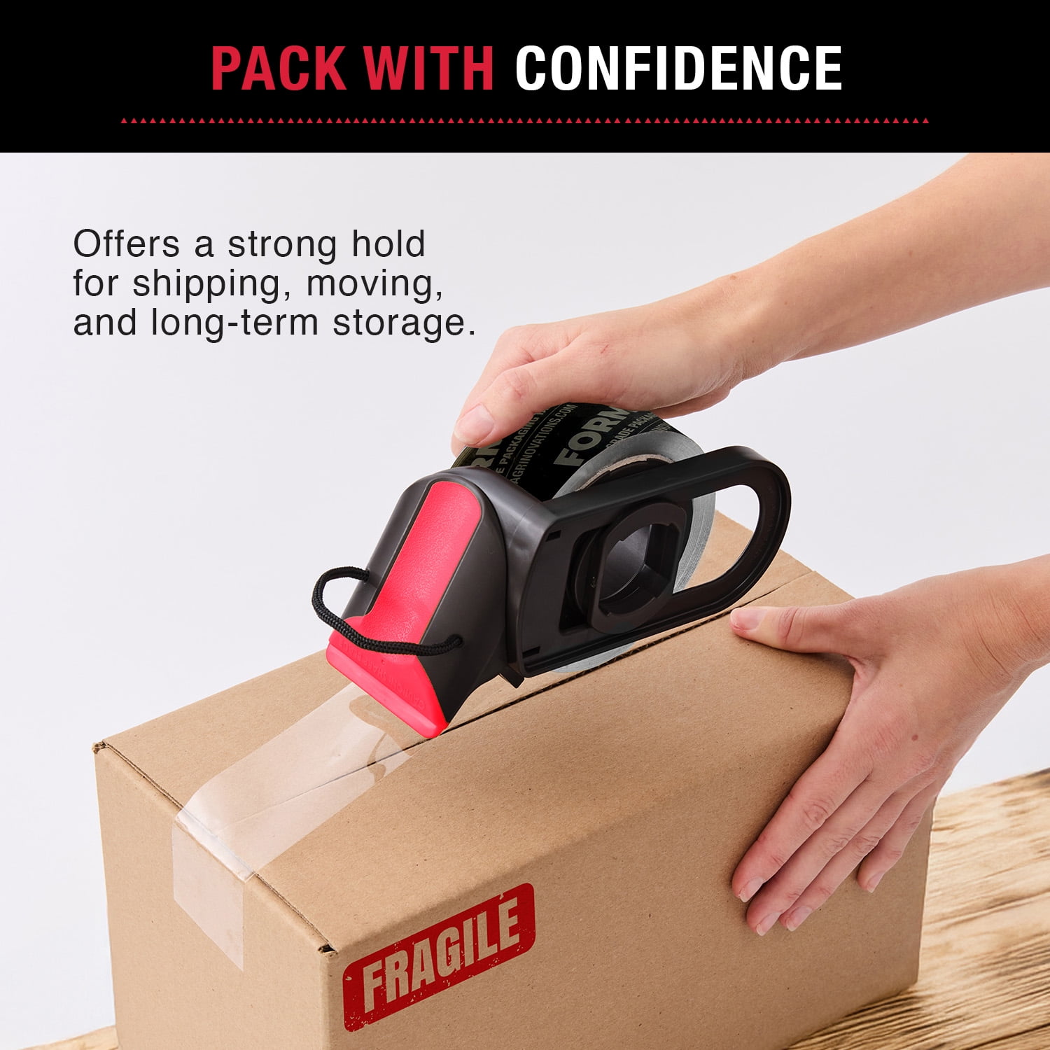 Tape Terror Pro-Grade Heavy Duty Adhesive Packing Tape 6 Pack (1.89" x 54.68 yds) per Roll