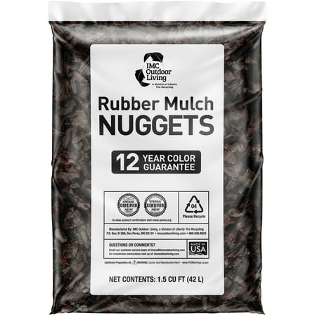 GroundSmart Brown Rubber Mulch, 1.5 Cu Ft