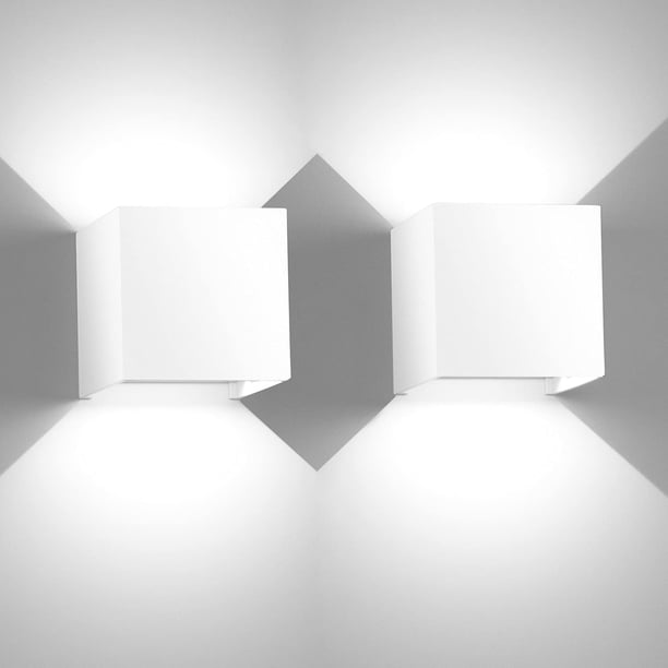 Lámpara de pared LED de 2 * 12W para interiores / exteriores de luz blanca, lámpara de pared LED moderna IP65, adecuada para dormitorio, escalera, jardín, terraza, habitación, etc. Zhivalor WLJ-2656