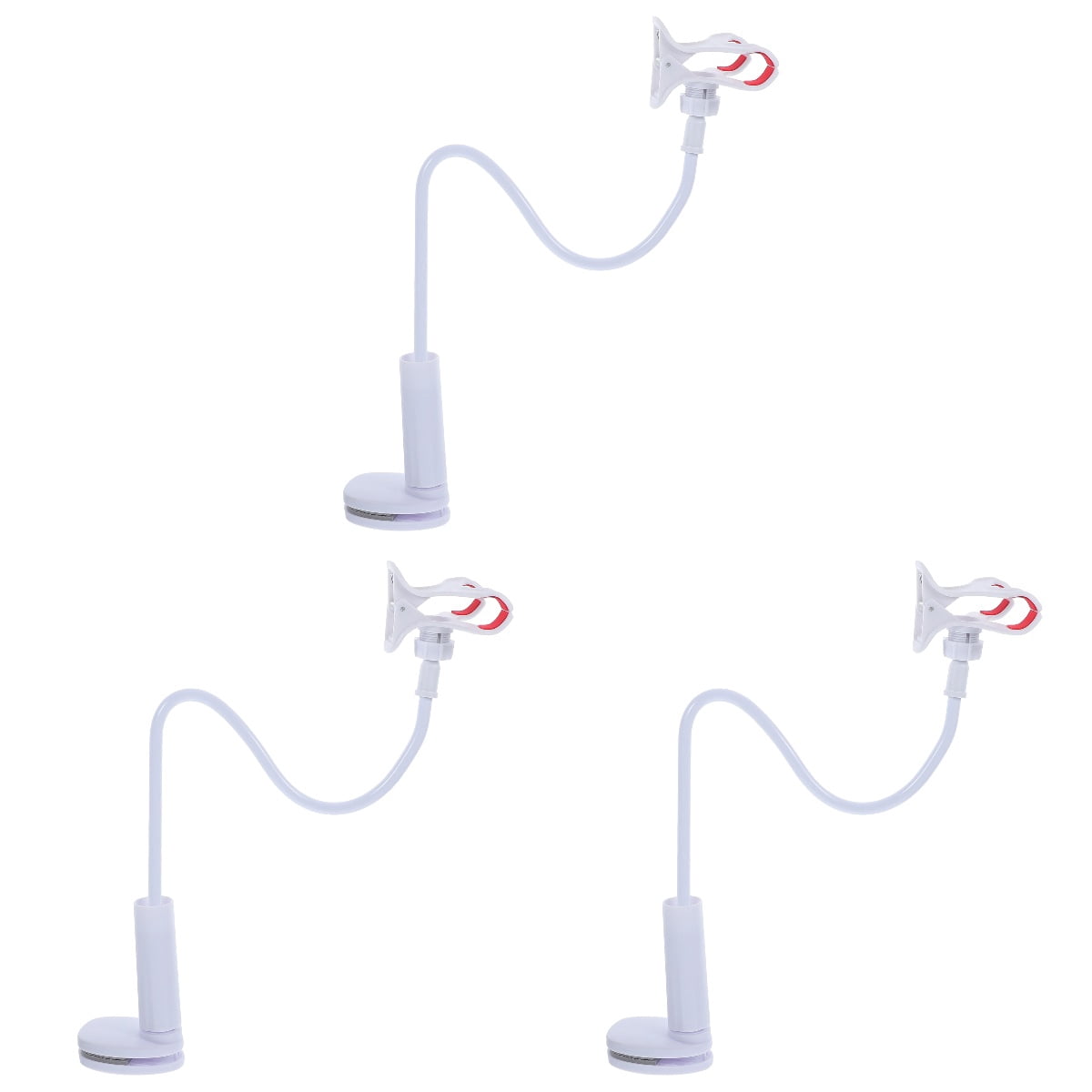 USHOBE Stable Support White Cellphone Stand for Video Watching and Storage 3Pcs