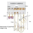 thumbnail image 6 of Mightlink 6 Pairs Dangle Earrings Long Tassel Shiny Rhinestone Asymmetrical Bright Luster All-match Decoration Gift Women Butterfly Faux Pearl Pendant Earrings Ear Studs for Banquet, 6 of 6