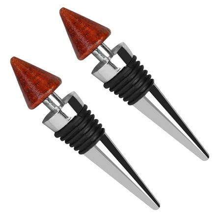 

ZHENYEMEI Stainless Steel Wine and Beverage Bottle Stopper Love heart shape Reusable Champagne Saver Sealer 2pcs