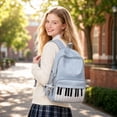 thumbnail image 4 of Piano Backpack for Women, Polka Dot Backpack with Keyboard Design, Cute Y2K Daypack for Travel, Work and Daily Use,Blue, 4 of 6