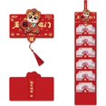 thumbnail image 3 of Foldable Chinese Red Envelopes 2022 Chinese Year of the Tiger Lucky Money Packets 6 Card Slot Red Packet, - 6 CARDS MOE Of Tiger, 3 of 4