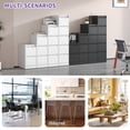 thumbnail image 4 of Lateral File Cabinet 2 Drawer, Black Filing Cabinet with Lock, Lockable File Cabinet for Home Office, Locking Metal File Cabinet for Legal/Letter/A4/F4 Size, 4 of 13