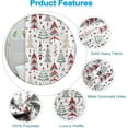 thumbnail image 5 of Christmas Decor Waffle Shower Curtain for Bathroom 36x72inches Christmas Trees Stall RV Shower Curtain Set with Hooks Red Green X-mas Trees Waterproof Fabric Shower Curtains, 5 of 6