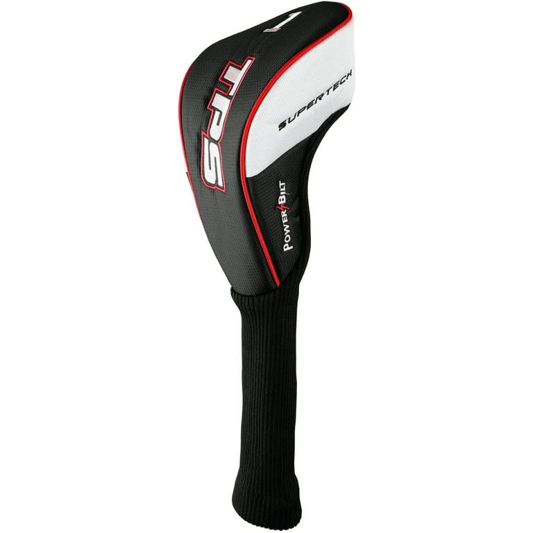Powerbilt TPS Supertech 10.5 Degree Right Handed Offset Driver Golf Club for Men, Black/Red Includes Head Cover
