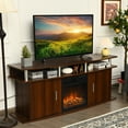 thumbnail image 3 of Costway 63''TV Stand Entertainment Console Center W/ 2 Cabinets Up to 70''Walnut, 3 of 9