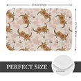 thumbnail image 2 of Non Slip Door Mat, Howdy western cow bull scull sunflower Fast Drying Bath Tub Mats, Absorbent Bathroom Rugs Entrance Welcome Mat, Bath MatS for Tub, Floor, Home, Kitchen, Hotel,16x24in, 2 of 7