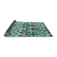 thumbnail image 2 of Ahgly Company Indoor Round Abstract Light Blue Modern Area Rugs, 4' Round, 2 of 4