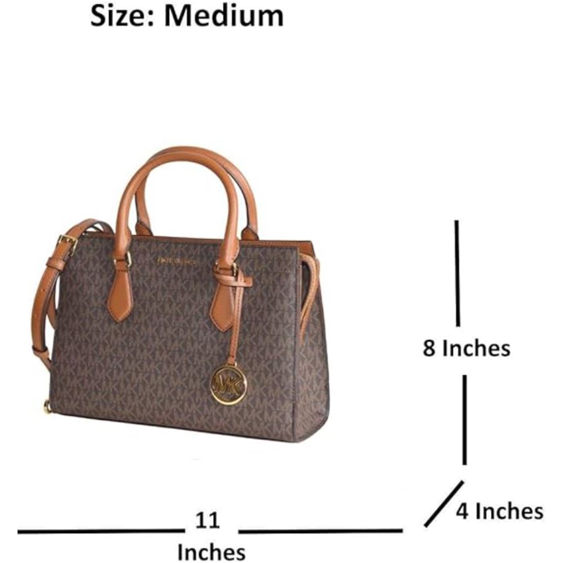 Michael Kors Womens Sheila Medium Logo Satchel Brown 35S3G6HS2B-847 MK Pattern